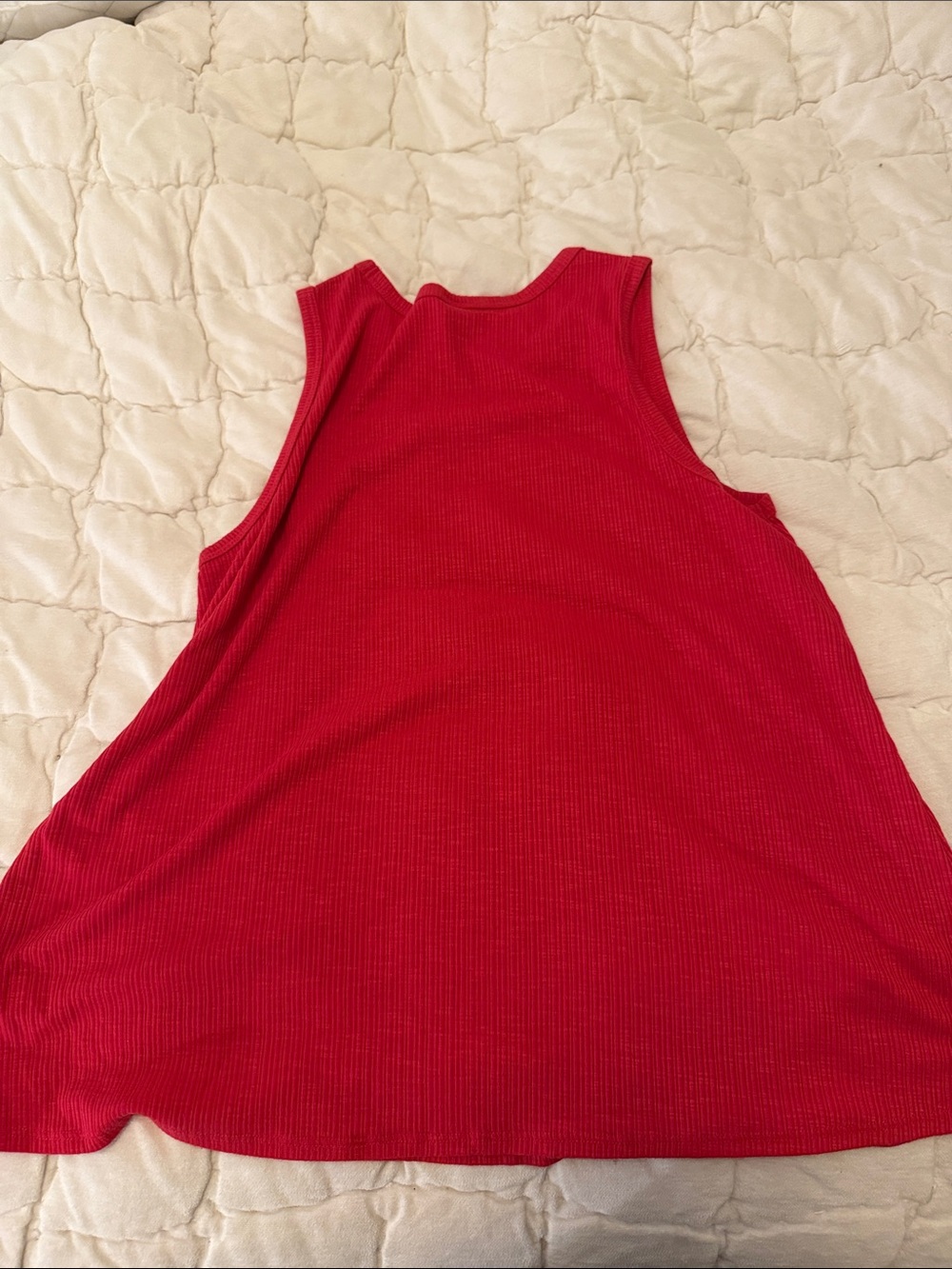 Old Navy Red Ribbed Tank Top - Picture 3 of 3